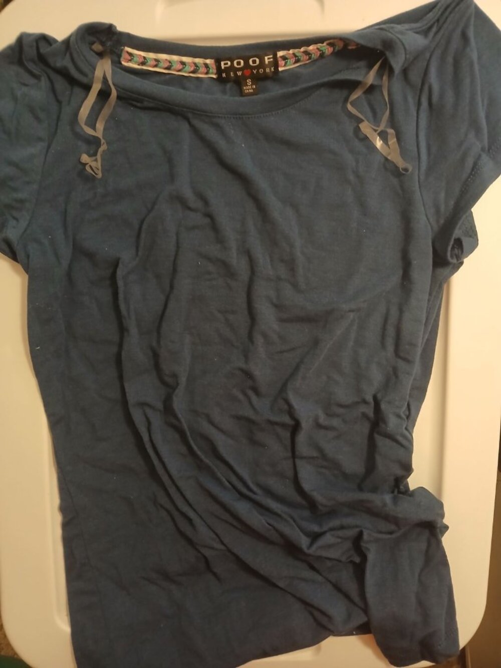 Poof New York Womens S Blue Shirt